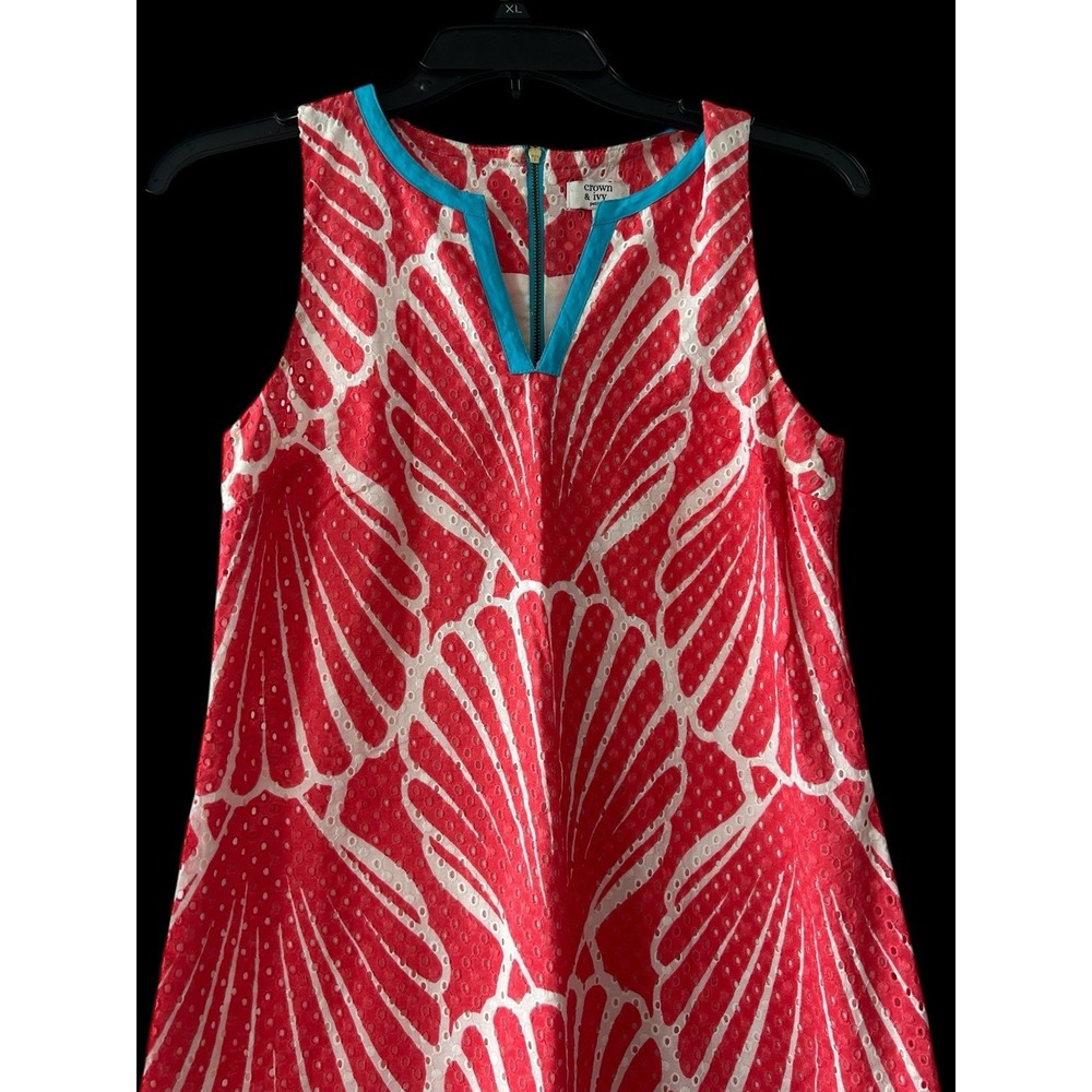 Womens Crown & Ivy Dress size 2 Spring‎ Summer Pink Lace Sleeveless Cruise Vacay - Picture 2 of 6